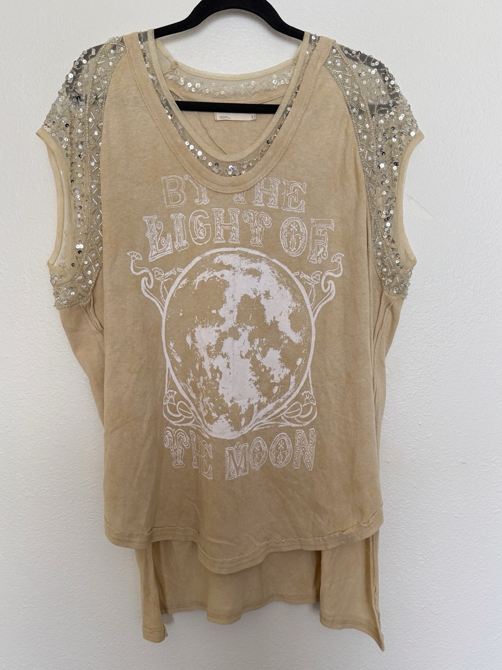 Free People By The Light Of The Moon Sequin Tank Top Boho Moon S - Picture 4 of 13
